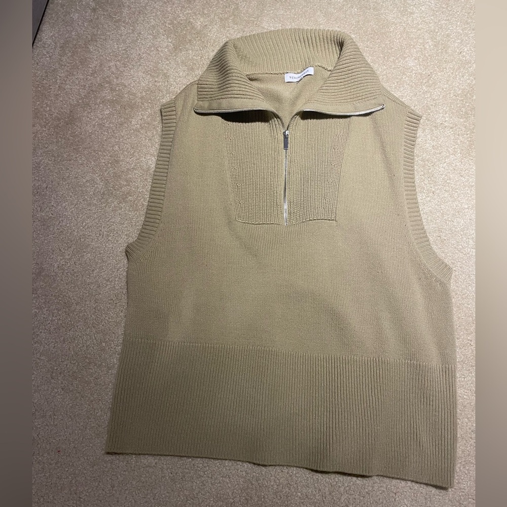 WeWoreWhat, half zipper, oversized sweater vest.